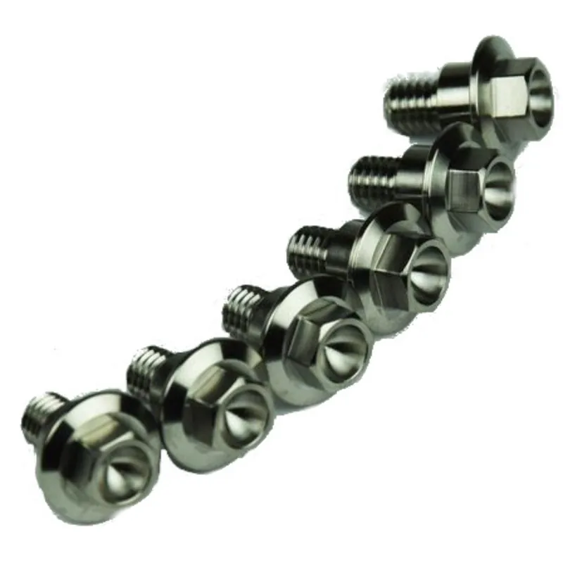 Végkiárusítás [ SCAR ] Jeu de boulons de fixation pour protège-fourche en titane M6 x 12, 6 pièces pour KTM/Husqvarna/GasGas/Triumph