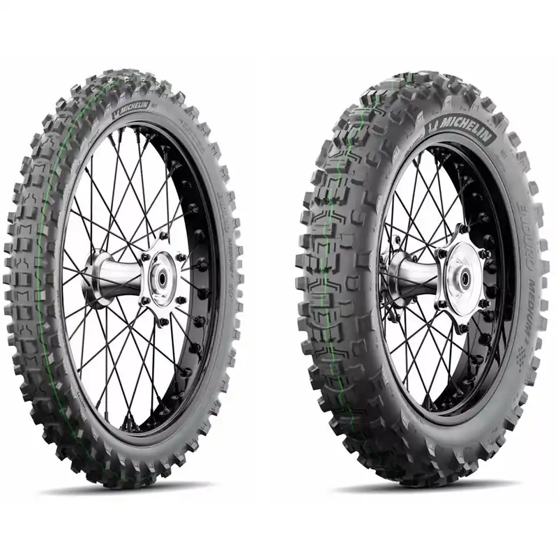 Biztonságos fizetés [ Michelin ] Set de pneus Enduro Medium 2 80/100-21 Hard & 120/80-19