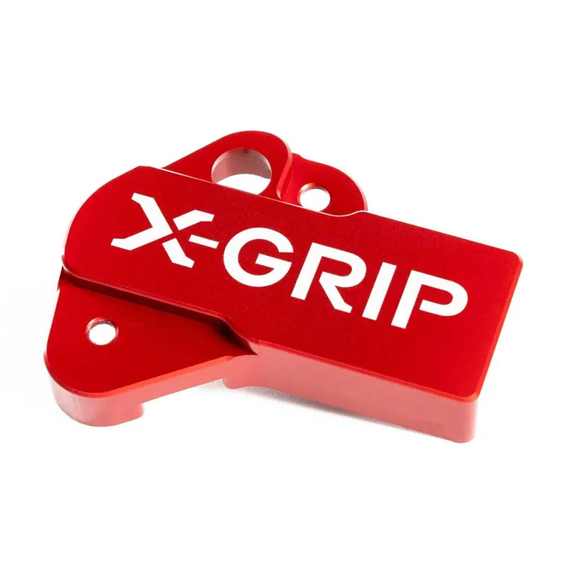 Utolsó esély [ X-Grip ] Protection pour Valve à papillon KTM/Husqvarna 2T 18-23, Gas Gas 2T 21-23, Rouge