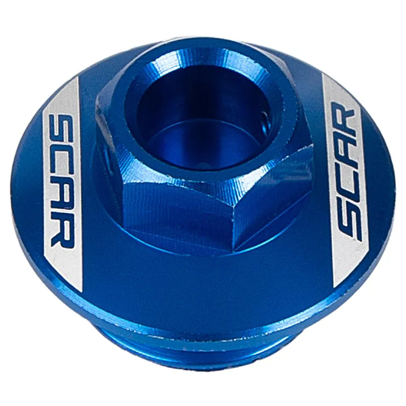 [ SCAR ] Bouchon de Remplissage d‘huile Blau, Yamaha/Honda/Fantic/Triumph Legjobb ár