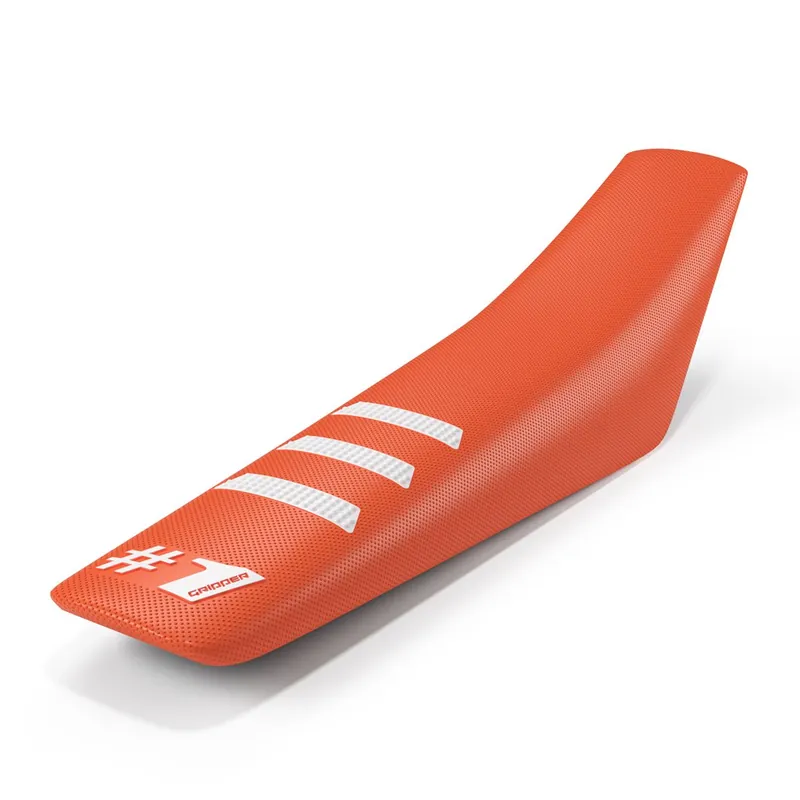 Biztonságos vásárlás [ Onegripper ] Housse de Selle Light Rib Orange/Blanc
