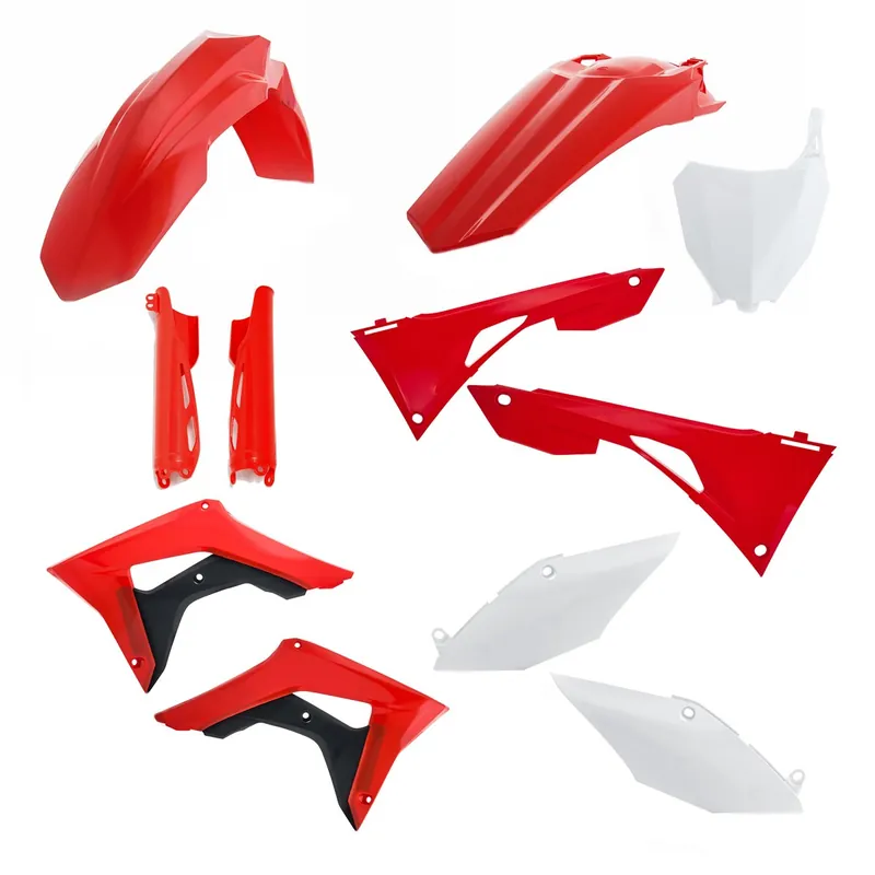 Végkiárusítás [ Acerbis ] Kit Plastique complet Full-Kit Honda CRF 250 18-21, CRF 450 17-20, Rot/Blanc