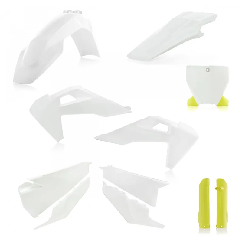 Biztonságos fizetés [ Acerbis ] Kit Plastique complet Full-Kit Husqvarna FC/TC 19-22, Blanc/Jaune