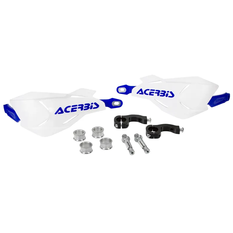 Ajánlat [ Acerbis ] Protège Mains X-Factory Blanc/Bleu, Kit de Montage inclus