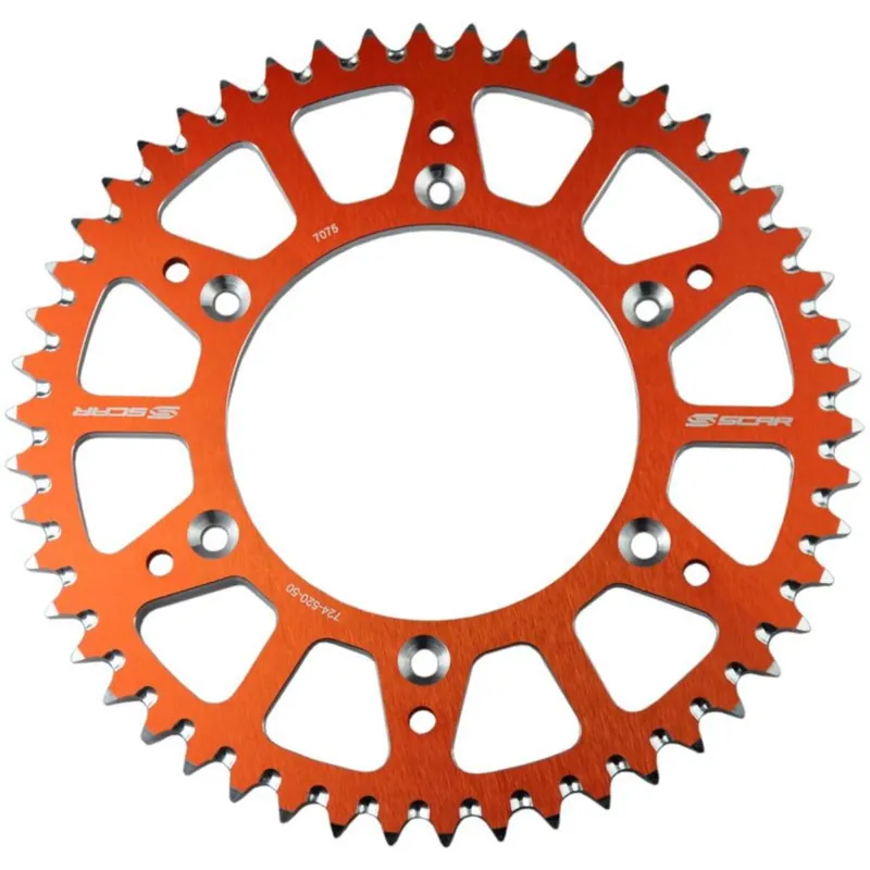 [ SCAR ] Couronne KTM SX65 98-24, 420 Pitch, Aluminium, Orange, 48,50 Teeth Újdonság