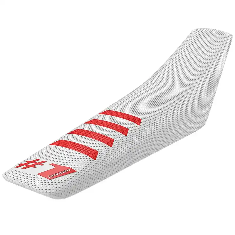[ Onegripper ] Housse de Selle Ribbed Blanc/Rouge Végkiárusítás