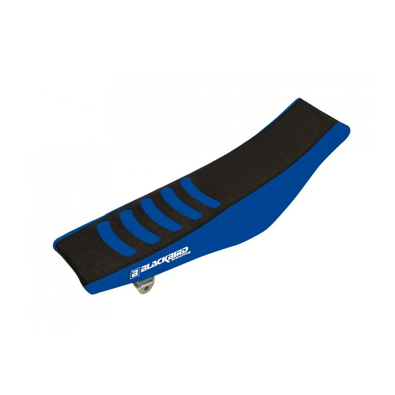 [ Blackbird Racing ] Housse de Selle Double Grip 3 Yamaha YZ 125/250 01-17, Noir/Bleu Gyors szállítás