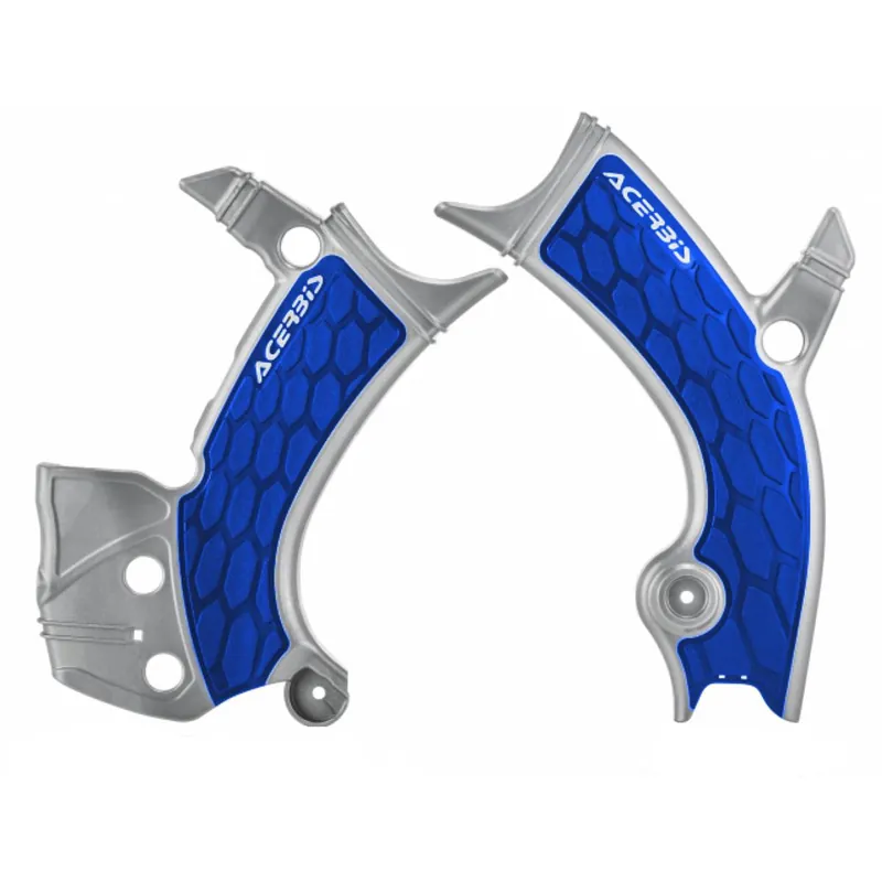 Kedvezményes ár [ Acerbis ] Protections de Cadre Anti-Dérapante X-Grip Yamaha YZ-F/WR-F, Argent/Bleu