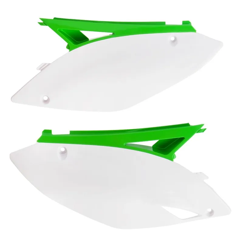 Kihagyhatatlan ajánlat [ Acerbis ] Plaques Latérales Kawasaki KXF250 09-12, KXF450 09-11, Blanc/Vert