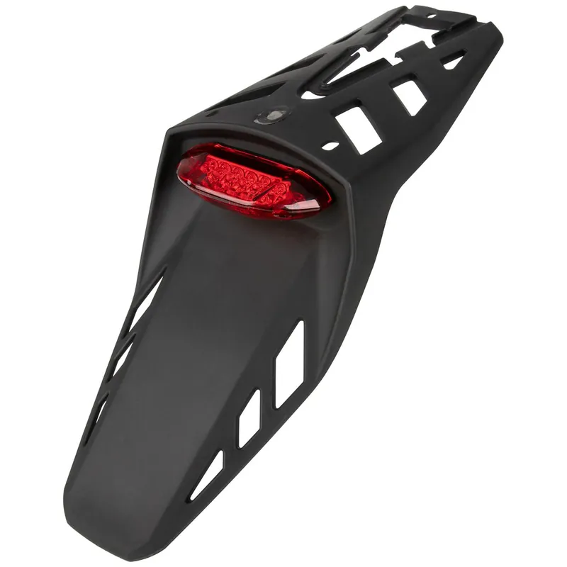 Expressz kézbesítés [ Acerbis ] Support de plaque LED Feu arrière inclus, Noir, E-approval