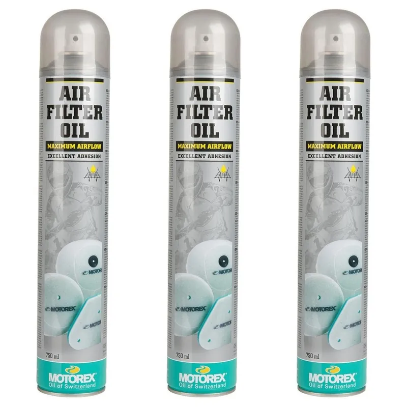 Biztonságos vásárlás [ Motorex ] Spray Huile Filtre à Air Set de 3, 750 ml chacun