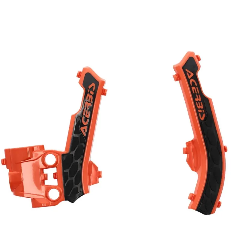 [ Acerbis ] Protections de Cadre Anti-Dérapante X-Grip KTM SX 50, SX-E 5, Noir/Orange Akció