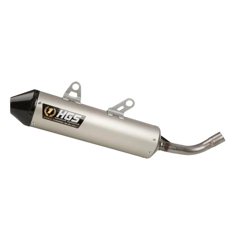 [ HGS ] Silencieux Husqvarna TC 250 19-22,GAS GAS MC 250 21-23,KTM SX 250/300 19-22, Argent/Carbone Biztonságos fizetés