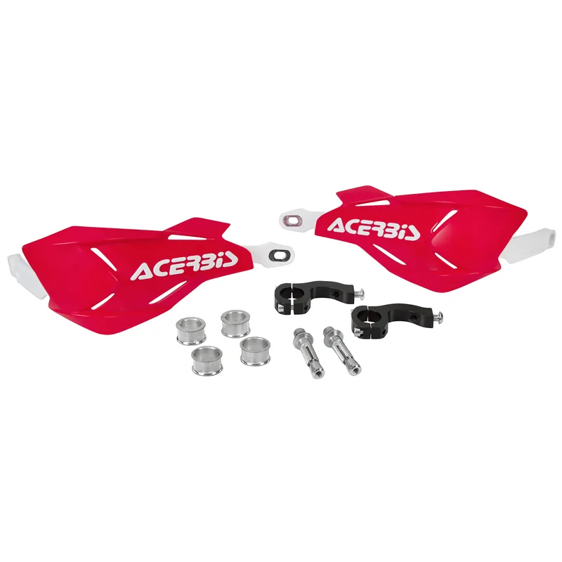 [ Acerbis ] Protège Mains X-Factory Rouge/Blanc, Kit de Montage inclus Kihagyhatatlan ajánlat
