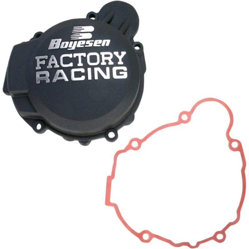 Rendeld meg most [ Boyesen ] Couvercle de Carter d‘Allumage Factory Husaberg TE 125, Husqvarna TC/TE 125, KTM SX 125/150, EXC 125, Noir