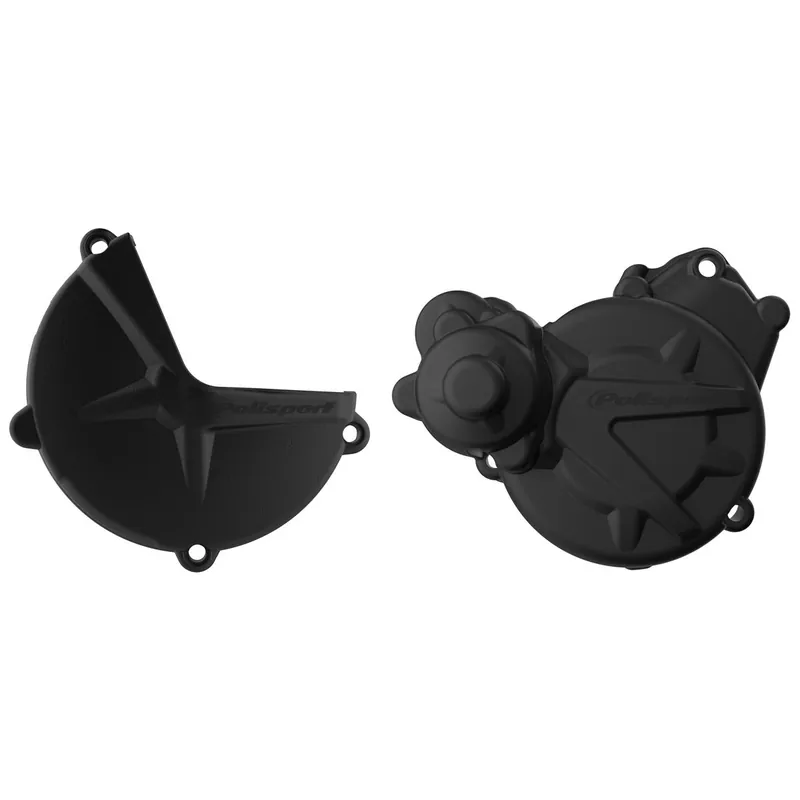Gyors szállítás [ Polisport ] Protèges Carter Allumage/Embrayage Gas Gas EC 250/300 17-20, Noir