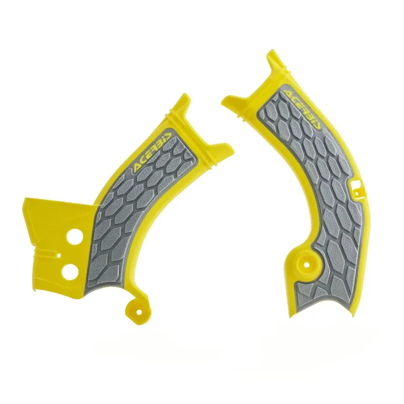Árengedmény [ Acerbis ] Protections de Cadre Anti-Dérapante X-Grip Suzuki RMZ 250 19-, RMZ 450 18-, Jaune/Gris