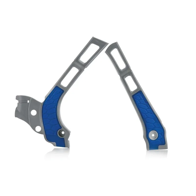 Alacsony ár [ Acerbis ] Protections de Cadre Anti-Dérapante X-Grip Yamaha YZ 125/250, WR 125/250, Argent/Bleu