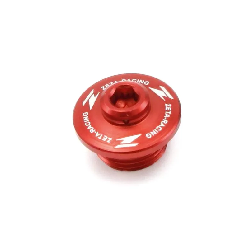 Azonnal elérhető [ Zeta ] Bouchon de Remplissage d‘huile Honda CR 125/250, CRF 150/250/450, Yamaha YZ 80/85/125/250, WRF/YZF 250/450, Rouge