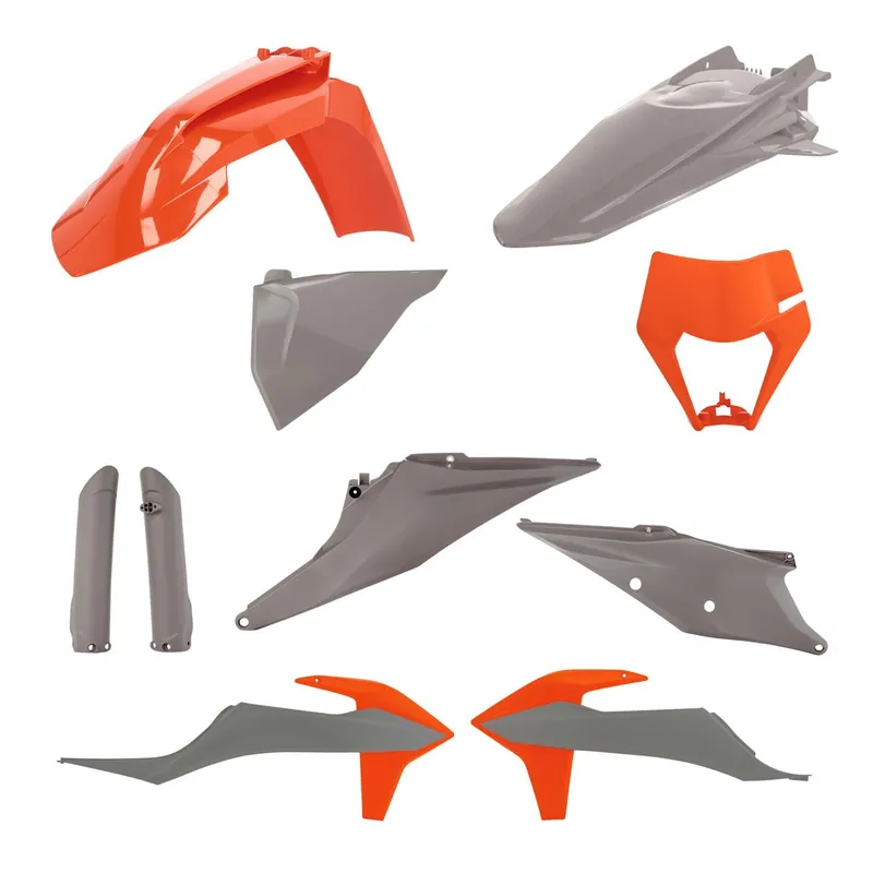 Gyors kiszállítás [ Acerbis ] Kit Plastique complet Full-Kit KTM EXC/EXC-F 20-, Gris/Orange