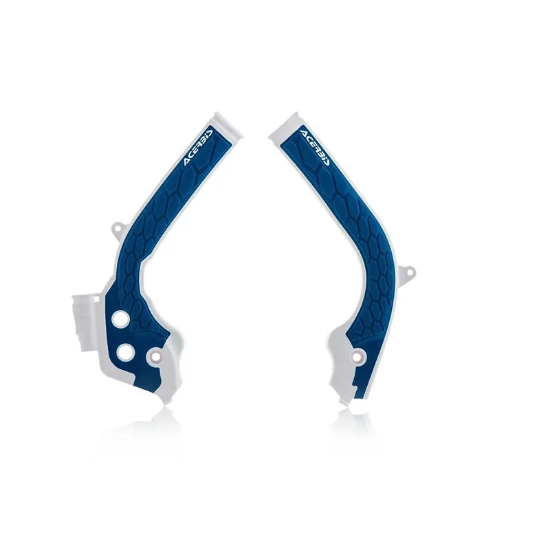 Bestseller [ Acerbis ] Protections de Cadre Anti-Dérapante X-Grip Husqvarna FC/FE, TC/TE, TX, KTM EXC/EXC-F, SX/SX-F, Blanc/Bleu