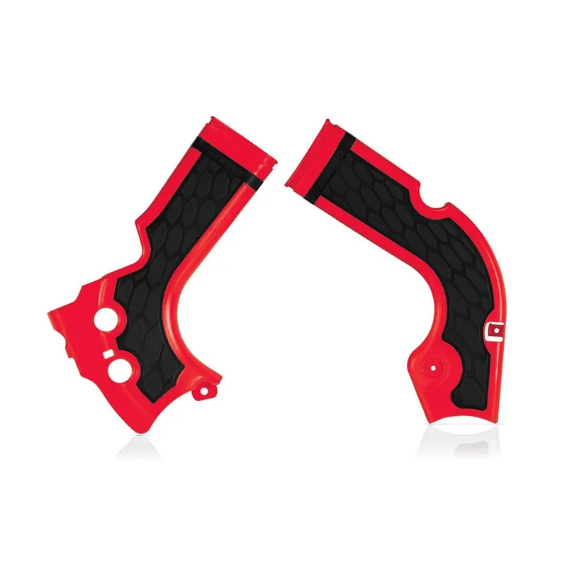 Utolsó esély [ Acerbis ] Protections de Cadre Anti-Dérapante X-Grip Honda CRF 250 14-17, CRF 450 13-16, Rouge/Noir