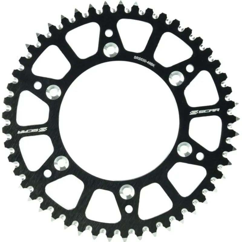 [ SCAR ] Couronne Ducati, 520 Pitch, Aluminium, Black, 48-50 Teeth Különleges ajánlat