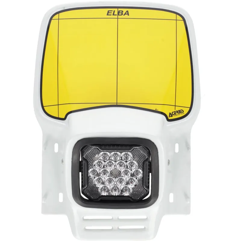 [ Acerbis ] Plaque Phare Elba EVO LED avec projecteur, Blanc/Jaune Árcsökkenés