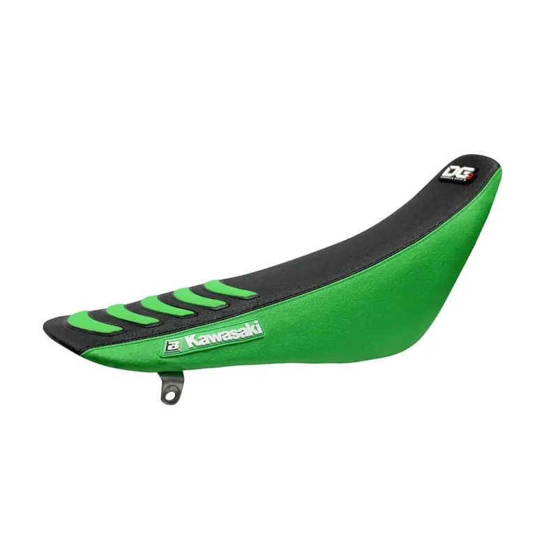 [ Blackbird Racing ] Housse de Selle Double Grip 3 Kawasaki KX 85 01-13, Noir/Vert Népszerű