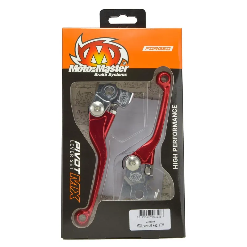 [ Moto-Master ] Set de Levier de Frein et d’Embrayage Pivot MX Husqvarna TE/FE 22-, Gas Gas EC/EC-F 21-, Rouge Gyors kiszállítás