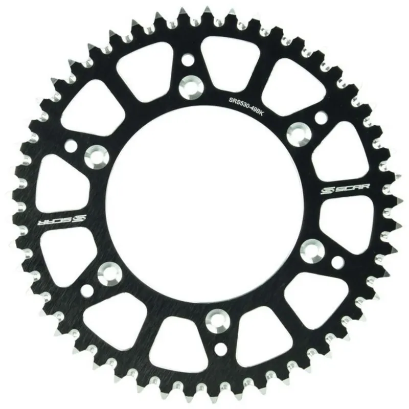Expressz szállítás [ SCAR ] Couronne Beta, 520 Pitch, Aluminium, Black, 48-50 Teeth