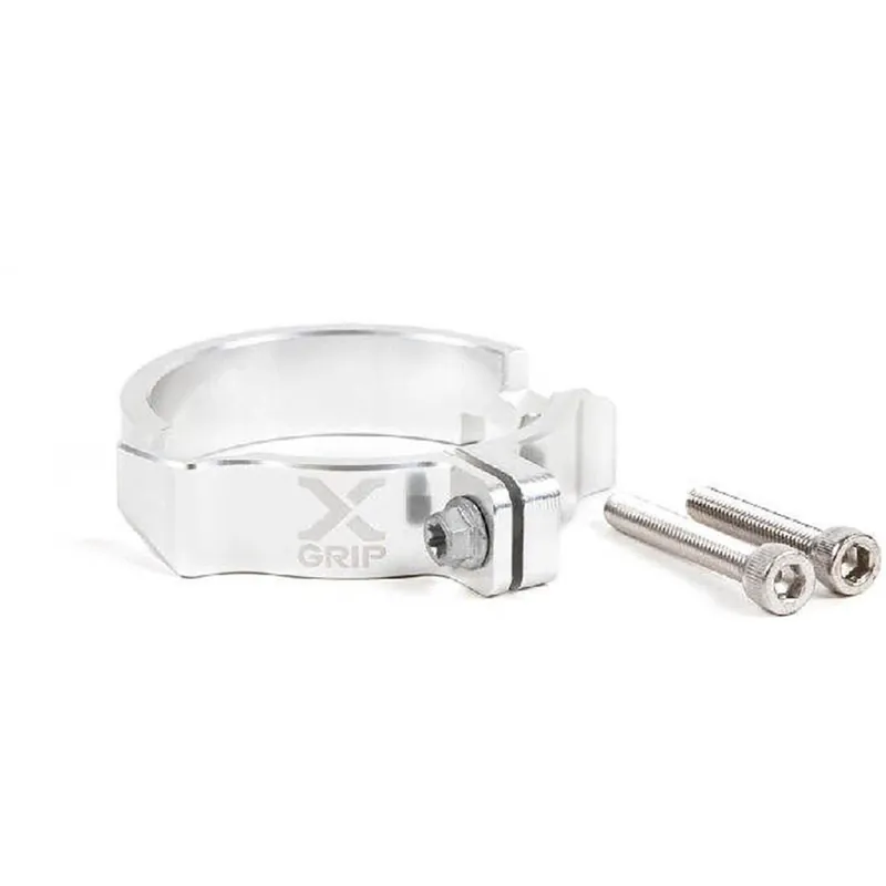 [ X-Grip ] Protection de bride d‘échappement KTM 17-, Husqvarna 17-, Gas Gas 21-, Argent Bestseller
