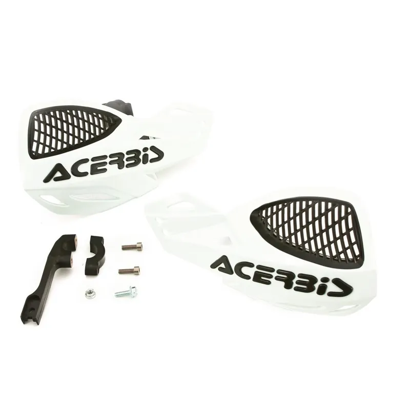 [ Acerbis ] Protège Mains MX Uniko Vented Blanc, Kit de Montage inclus Prémium