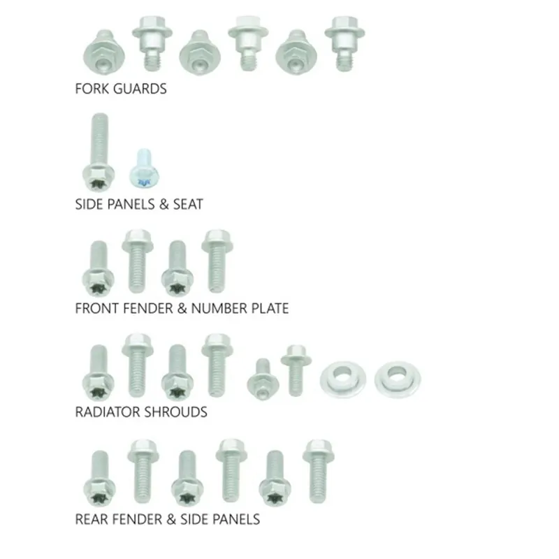 Népszerű [ Ufo Plast ] Kit de Vis pour Plastique, Husqvarna FE 17-