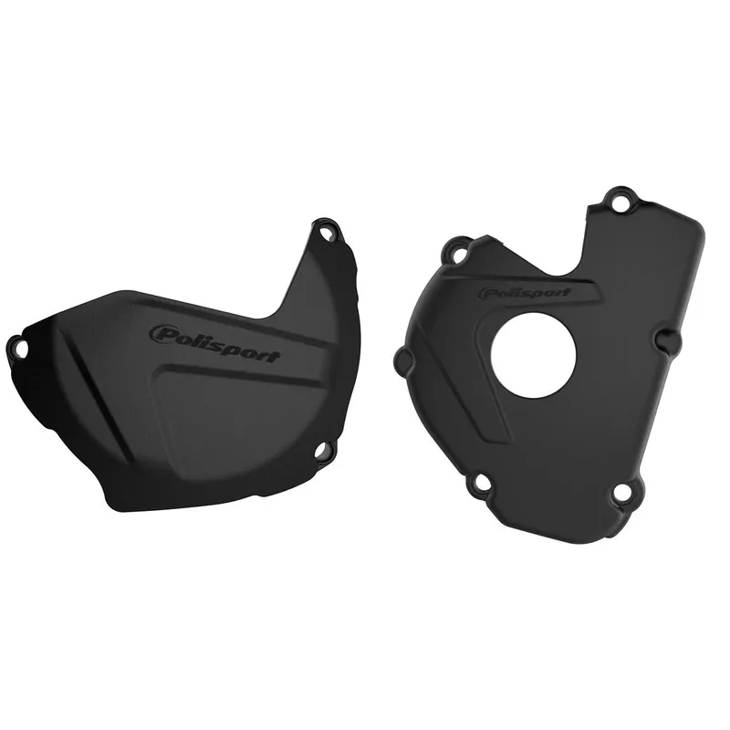 Kedvezményes ár [ Polisport ] Protèges Carter Allumage/Embrayage Kawasaki KXF 250 17-20, Noir