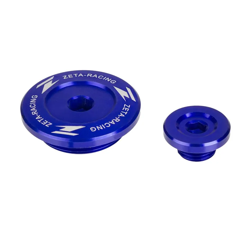 [ Zeta ] Bouchons Moteur Bleu, Yamaha YZF 250/400/426/450, WRF 250/400/426 Ne maradj le