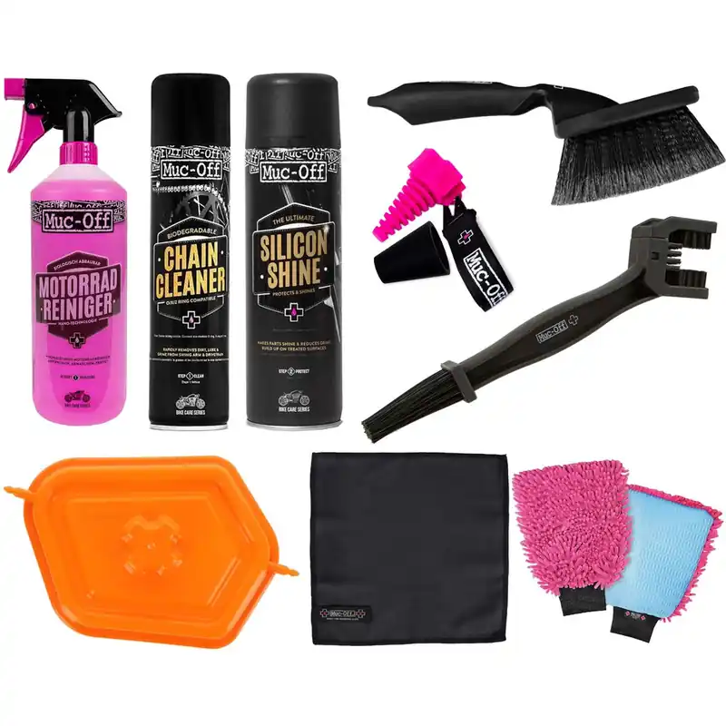 [ Muc-Off ] Kit de Nettoyage Moto 9 Pieces, KTM, Husqvarna, Gas Gas Olcsóbb