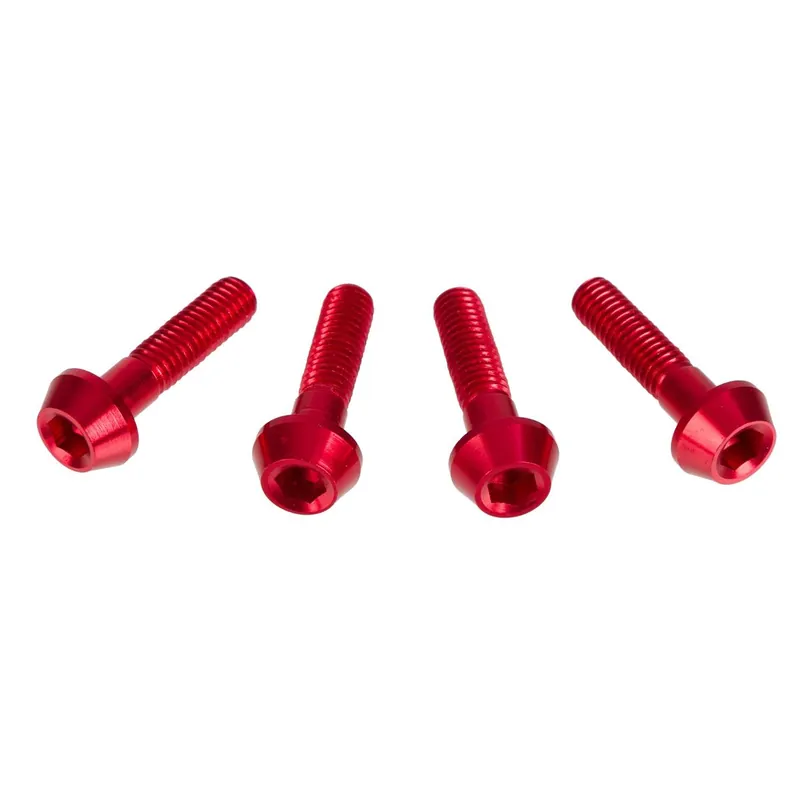 [ DRC ] Boulons Hexagonales M6 x 25 mm, Rouge, Paquet de 4 Kedvezményes ár