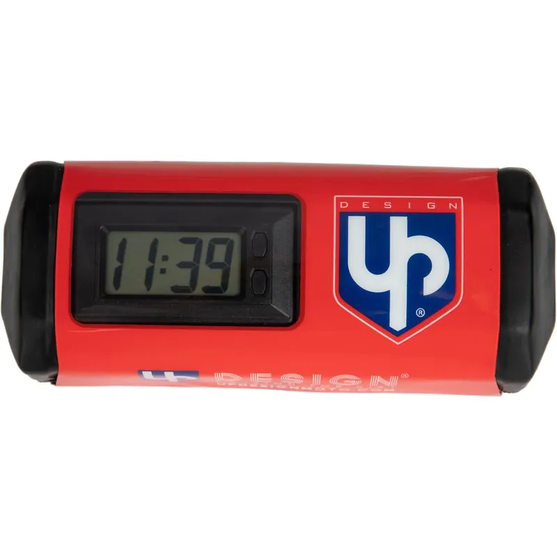 Végkiárusítás [ UPDESIGN ] Mousse de Guidon Motocross Rouge, avec horloge