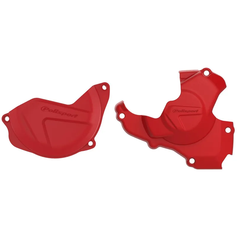 Alacsony ár [ Polisport ] Protèges Carter Allumage/Embrayage Honda CRF 450 10-16, Rouge