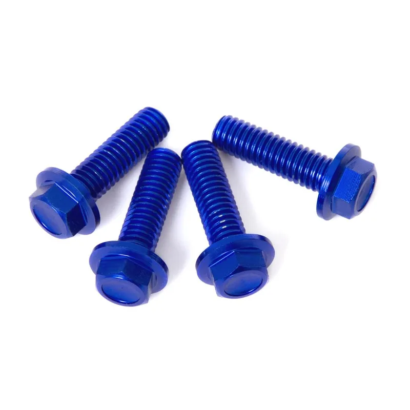 Legnépszerűbb [ DRC ] Boulon en Aluminium M6 x 20 mm, Blue, 4 Pack