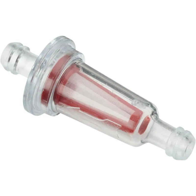 Árcsökkenés [ Moose Racing ] Filtre à Essence pour tubes de 6.4 à 7.9 mm, transparent/rouge