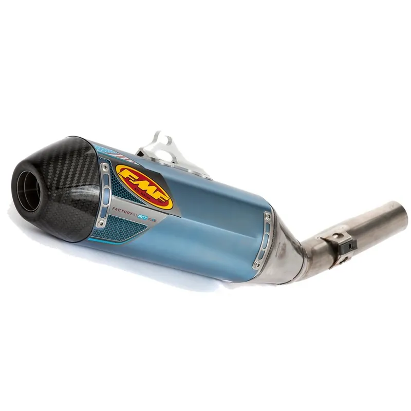 [ FMF ] Silencieux Factory 4.1 RCT Slip On Kawasaki KXF 450 12-15, Titane/Titane/Carbone, Bleu Korlátozott ajánlat