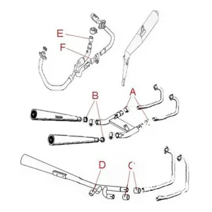 Joint de silencieux / collecteur d‘échappement Athena 43X48X29mm Honda XL 600 LM / XL 600 RM ... Azonnal elérhető