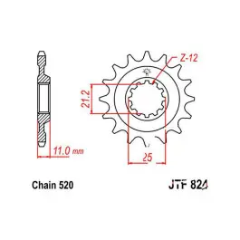 Pignon de sortie de boite JT 13/520 Racing Fin Husqvarna TC 250 4T / TC 510 ... Árcsökkenés