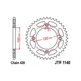 Azonnali szállítás Couronne JT 50/428 Acier Beta RR 125 LC / RE 125 ...