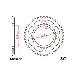Couronne JT 39/520 Acier Yamaha / Keeway / MZ/MUZ Akciós ár