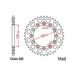 Akció Couronne JT 39/520 Acier Honda / Yamaha / Gilera