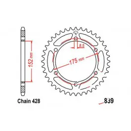 Legkelendőbb Couronne JT 57/428 Acier Yamaha WR 125 X / WR 125 R ...