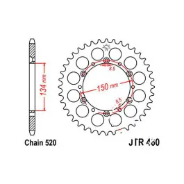 Népszerű Couronne JT 48/520 Acier Kawasaki KX 450 F / Suzuki RM-Z 250 ...